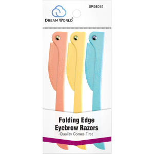 DREAM EYEBROW RAZOR FOLD UP 3PC/PK