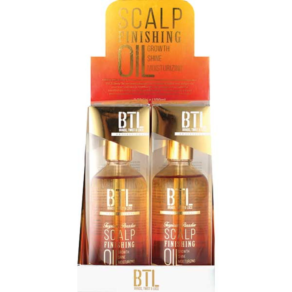 BTL SCALP FINISHING OIL - 100ML - TROPICAL SUNSET - (100ML/3.38OZ)(6PC/DS/12/DS)(72/CS)