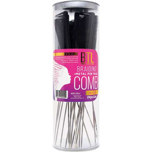 BRAIDING PIN TAIL COMB (BLACK) (2DZ/JAR 36JAR/CS)