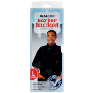 BLACK ICE BARBER JACKET BLACK (M)(100/CS)