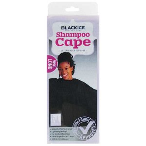 BLACK ICE SHAMPOO CAPE VINYL BLACK 36"x54"(100/CS)