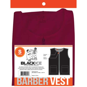 BLACK ICE BARBER MESH VEST BURGUNDY 2XL