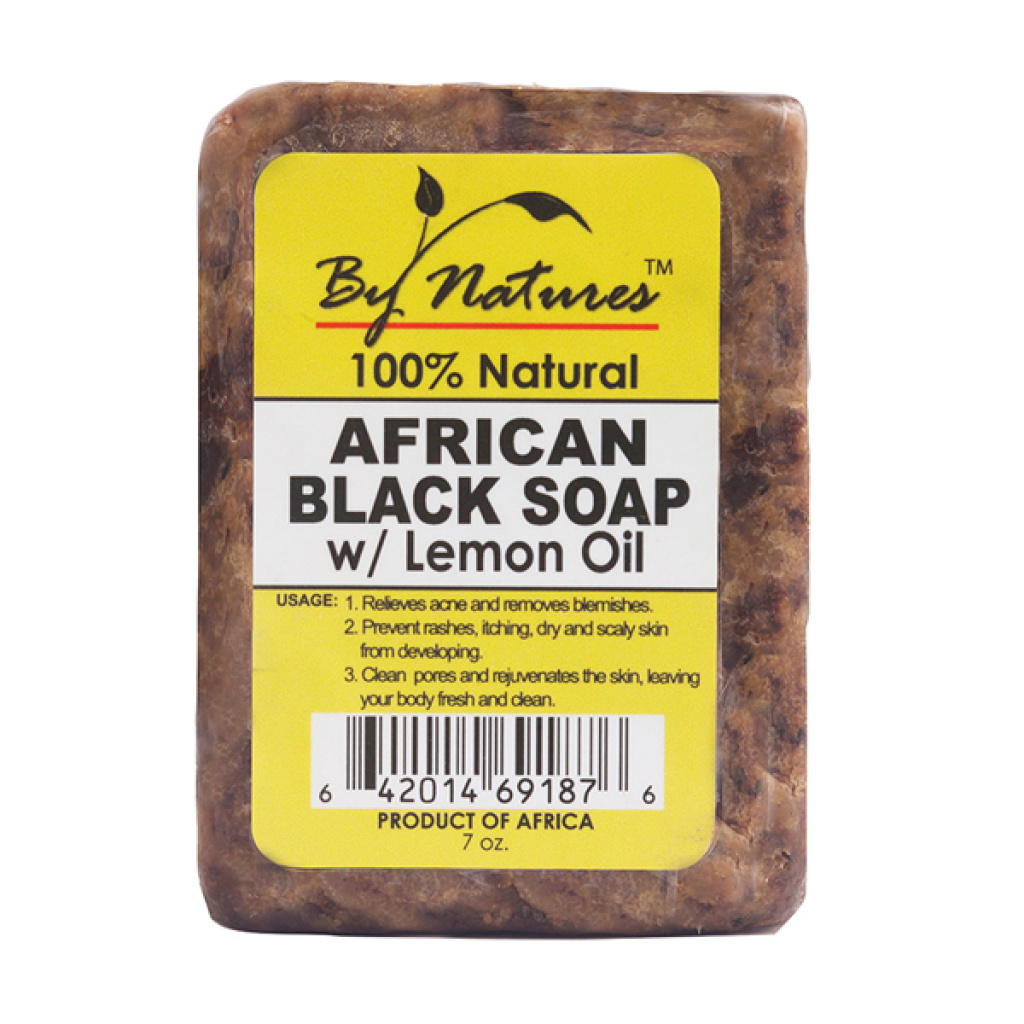 BY NATURES AFRICAN BLACK BAR SOAP LEMON (6OZ) (72/CS)