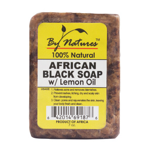 BY NATURES AFRICAN BLACK BAR SOAP LEMON (6OZ) (72/CS)