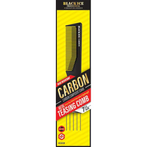 CARBON METAL TEASING FINE TOOTH COMB **7.5 INCH** (240PC/CS)