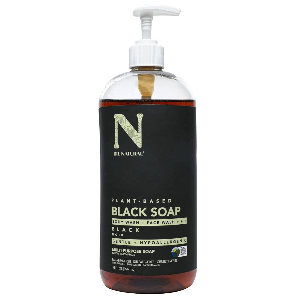 DR. NATURAL BLACK LIQUID SOAP 32 OZ