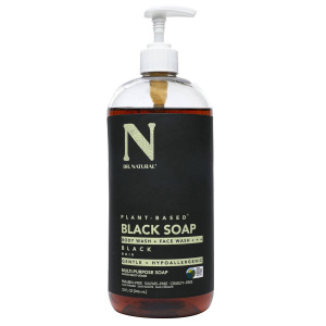 DR. NATURAL BLACK LIQUID SOAP 32 OZ