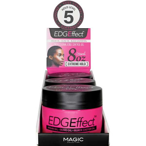 EDGEFFECT EDGE GEL EXTREME HOLD ARGAN/OLIVE/BLACK CASTOR [PINK](8OZ)(3/16/48/CS)