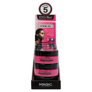 EDGEFFECT EDGE GEL EXTREME HOLD ARGAN/OLIVE/BLACK CASTOR [PINK](1OZ)(12/48/288/CS)