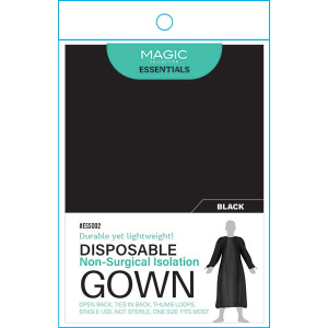 DISPOSABLE GOWN (BLACK) 12GOWNS/BG (12DZ/CS)