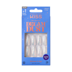 Kiss Gel Fantasy Glue On Nails - Long Lasting False Nails