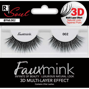 3D FAUX MINK EYELASH [002 BLACK] (6/36/288) [HY3DFM05]