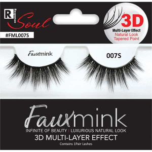 3D FAUX MINK EYELASH SHORT [007S BLACK] (6/36/288)