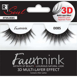 3D FAUX MINK EYELASH SHORT [008S BLACK] (6/36/288)