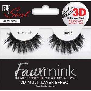 3D FAUX MINK EYELASH SHORT [009S BLACK] (6/36/288)