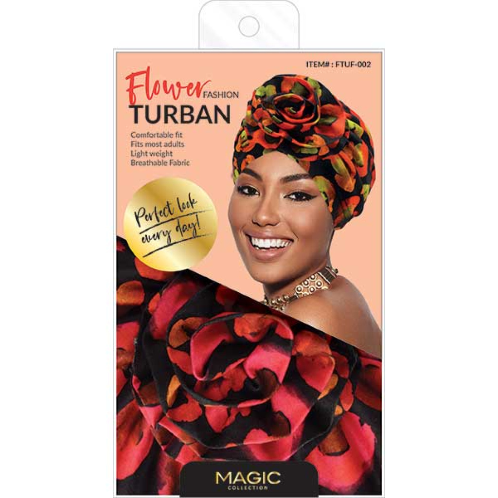 FASHION TURBAN FLOWER #002(12DZ/CS)