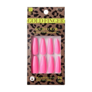 Gold Finger Solid Color Nails
