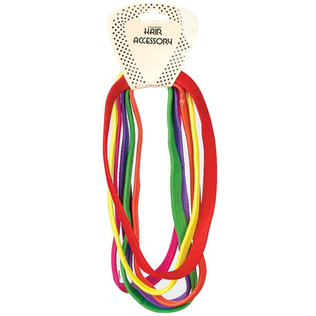 ELASTIC BAND 6PCS (0.9X19Cm) AST.[HEA01AST] (36DZ/CS)