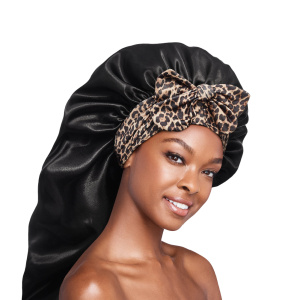 RED by KISS Adjustable Satin Bonnet with Tie Band – Extra Large Silky Cap for Braids, Locs & Curls