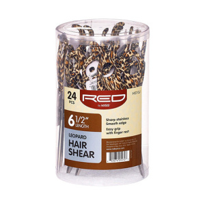 RED by KISS Leopard Handle Black Shear Set (24pcs)