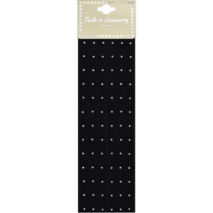 HEAD BAND (7 cm) W/STONE BLACK [HWRS6BLA] (50DZ/CS)