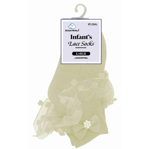 DREAM SOCKS LACE INFANT LARGE ASST