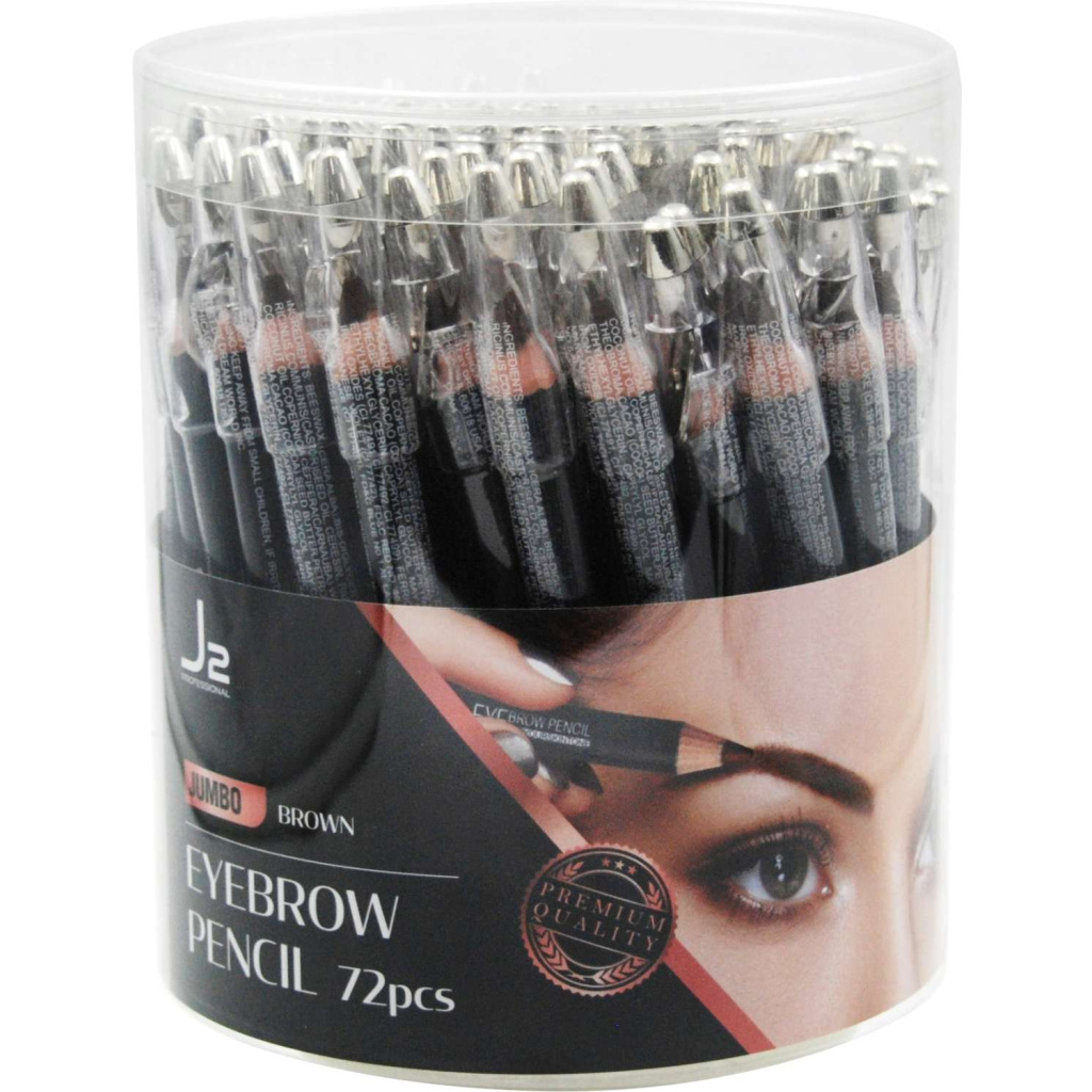 J2 JUMBO EYEBROW PENCIL 72PC brown