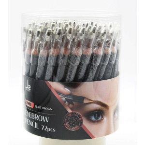 J2 JUMBO EYEBROW PENCIL 72PC light brown
