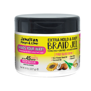 JAMAICAN MANGO BRAIDS YOUR WAY JEL EXTRA HOLD 8OZ JAR (6/CS) *NEW*
