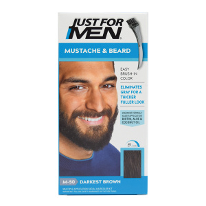 JUST FOR MEN MUSTACHE & BEARD COLOR [DARK BROWN] [M105](12/CS)