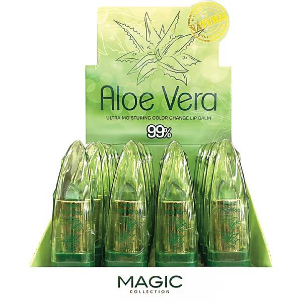 ALOE VERA COLOR CHANGE LIP BALM (24PC/DS/24DS/CS)