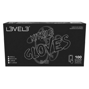 LEVEL3 NITRILE GLOVES BLACK [SMALL]