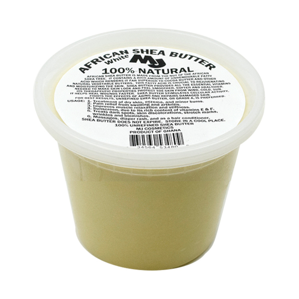 MJ 100% SHEA BUTTER WHITE 16OZ (12/CS)