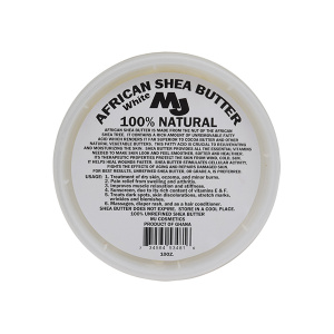 MJ 100% SHEA BUTTER WHITE 10OZ (12/CS) [CHUNKY]