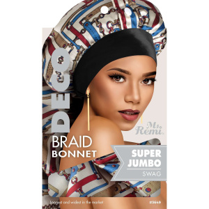 Ms. Remi Deco Silky Satin Braid Bonnet Super Jumbo, 1 Count, Assorted Patterns