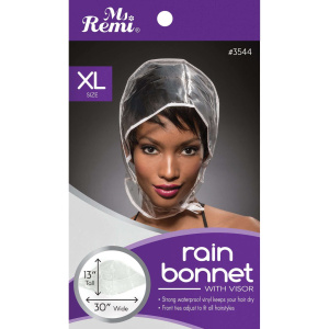 Ms. Remi Rain Bonnet X-Large, 1 Count Storm Cap, Clear