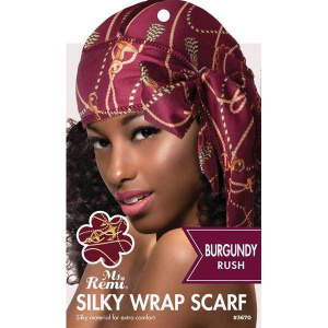Ms. Remi Silky Wrap Scarf, 1 Count, Burgundy Rush