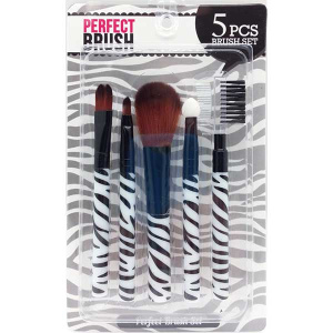 MAKE UP BRUSH 5PC SET - ZEBRA (5DZ/30DZ/CS)