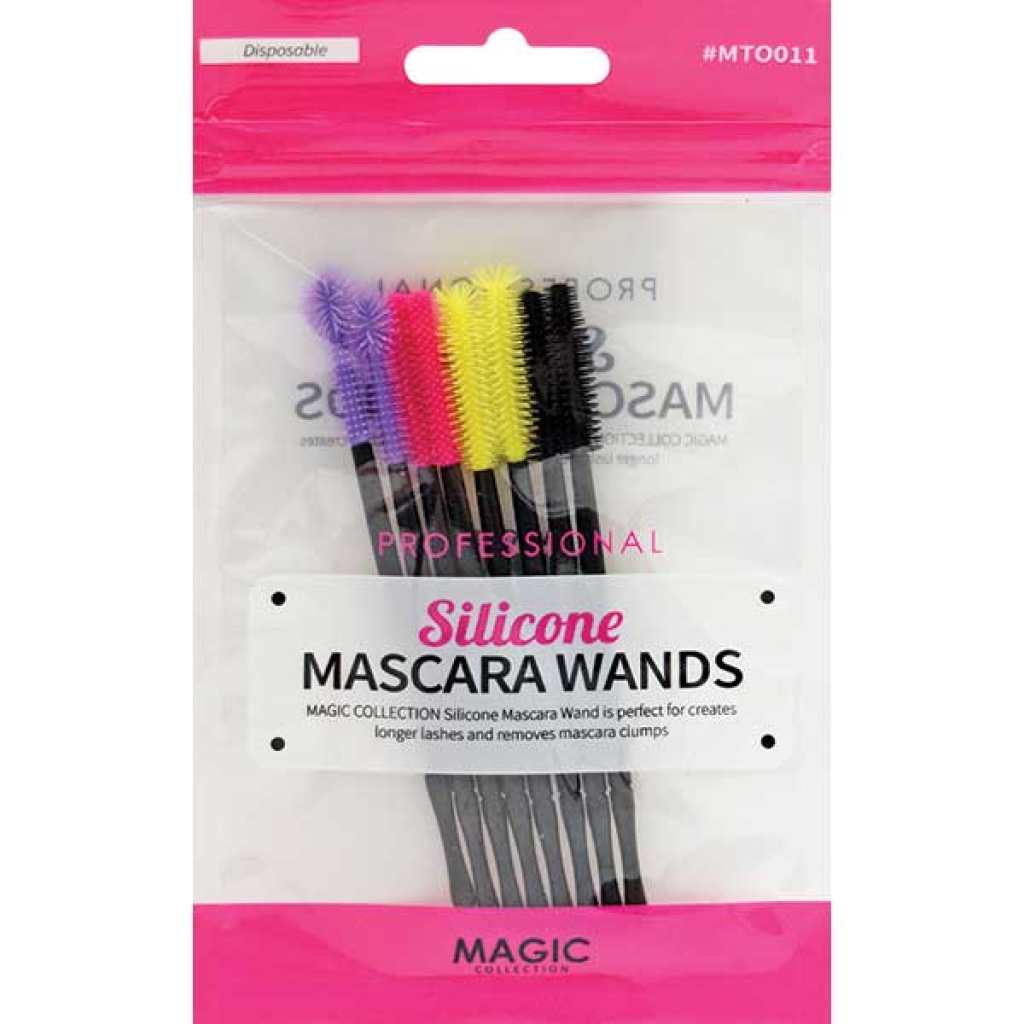 SILICONE MASCARA WANDS 8 COUNT/PK(12PK/BAG)