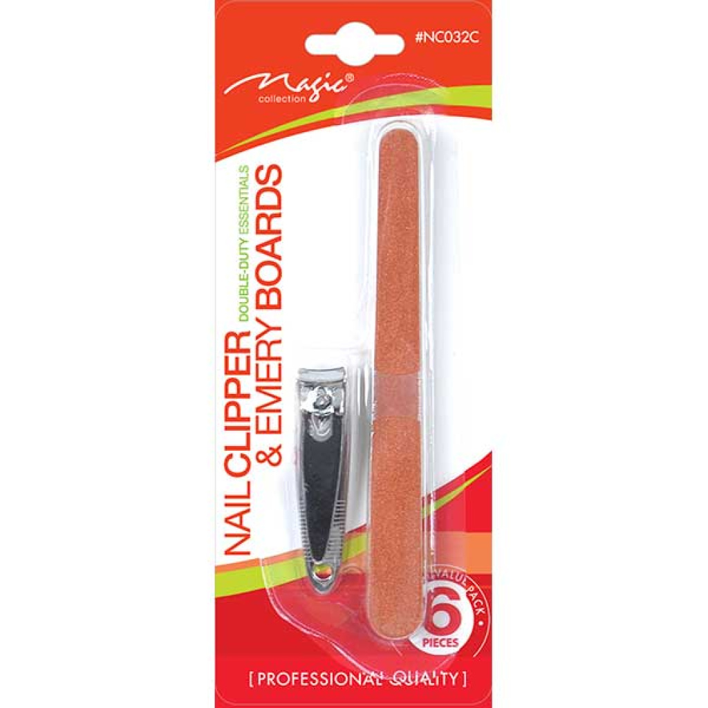 NAIL CLIPPER & THIN EMERY BOARD (12/288/CS)