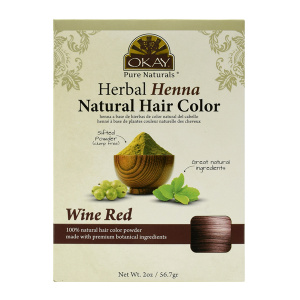 OKAY HERBAL HENNA HAIR COLOR KIT (6/DS/4/CS) [WINE RED]