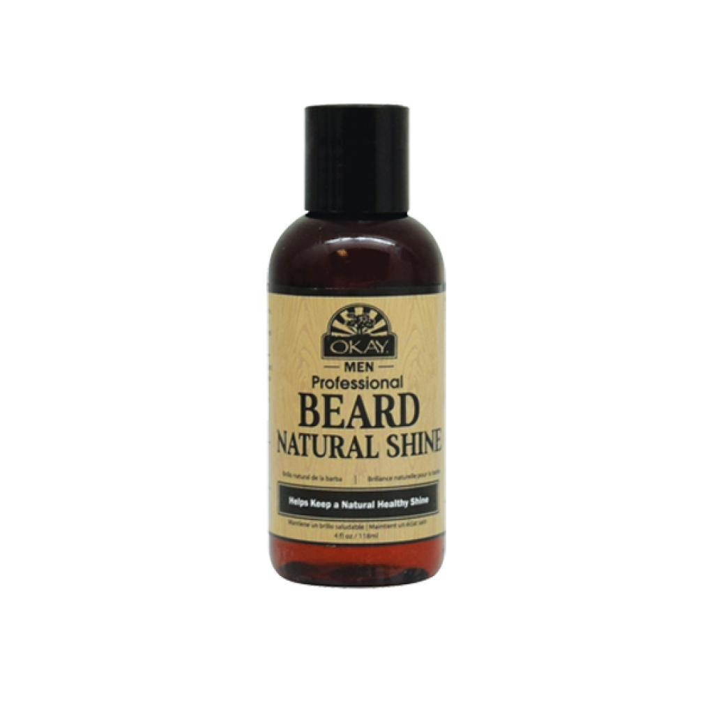 OKAY MEN'S BEARD NATURAL SHINE (4OZ) (24/CS)