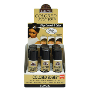 OKAY COLORED EDGES BLACK STICK (0.5OZ) (12/DS)(6DS/CS)