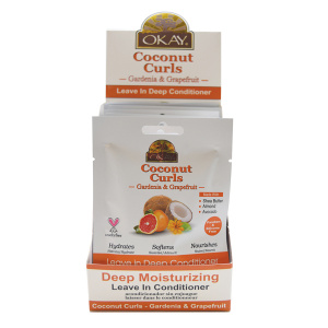 OKAY GARDENIA & GRAPEFRUIT LEAVE-IN CONDITIONER PKTS (1.25OZ) (12/DS)(6DS/CS)