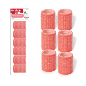 Annie Self-Gripping Hair Rollers 1 5/8 Inch, 6 Count, Pink