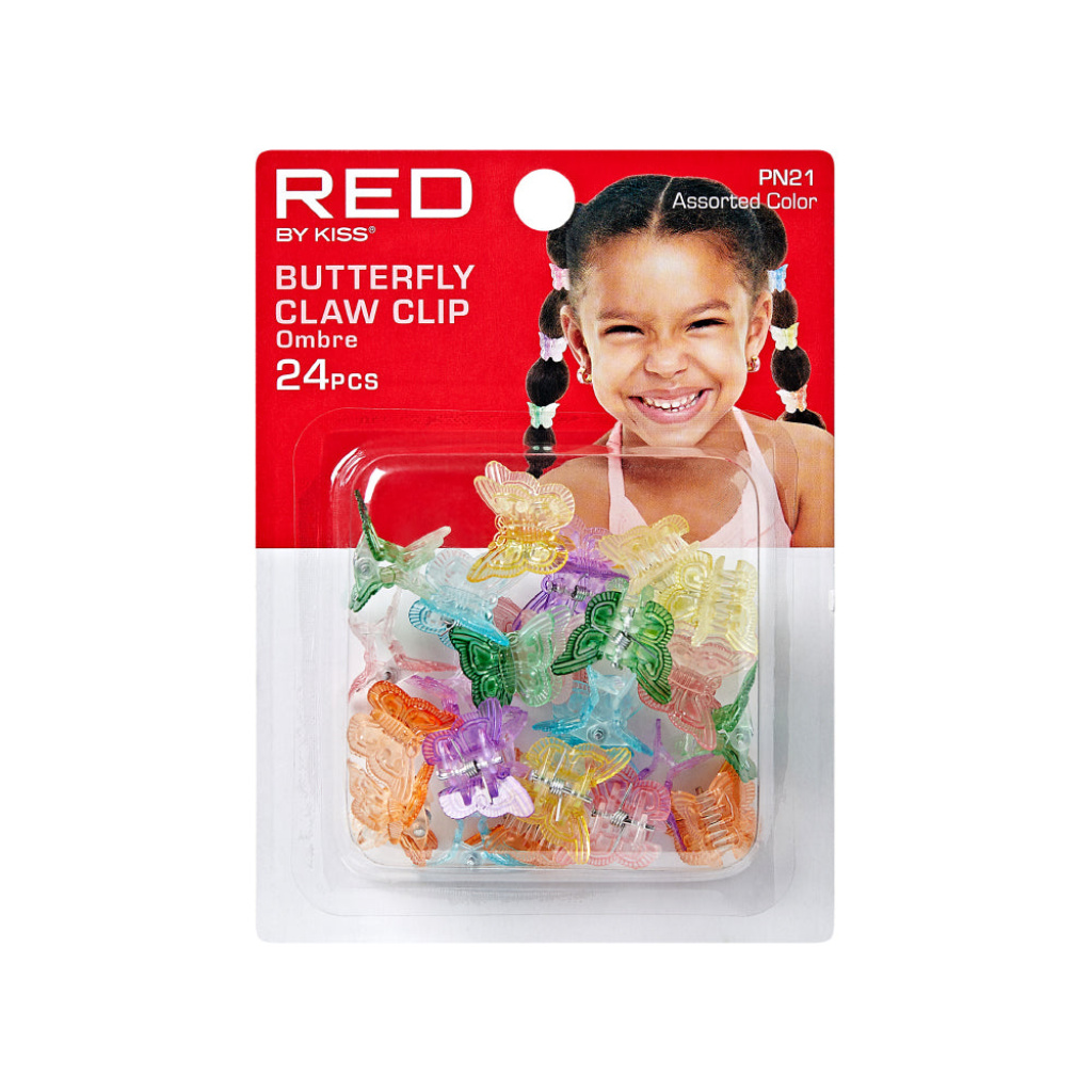 RED by KISS Colorful Kids Hair Claw Clips - No-Slip Grip