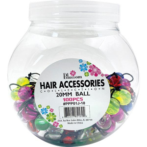 BALL 20 MM CLEAR COLOR ASSORT 2 *JAR*(100PC/JAR/12/CS)
