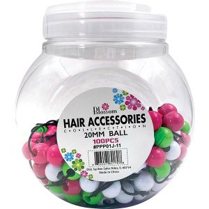 BALL 20 MM ASSORT COLOR *JAR*(100PC/JAR/12/CS)