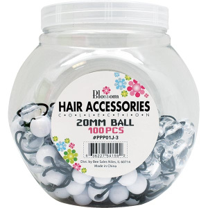 BALL 20 MM CRY/WHI *JAR* (100PC/JAR/12JAR/CS)