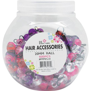 BALL 20 MM CLEAR COLOR ASSORT *JAR*(100PC/JAR/12/CS)